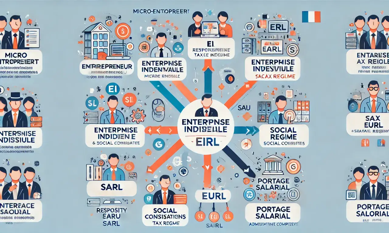 Principales structures possibles pour un Freelance en France
